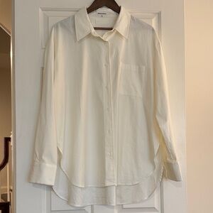 Reformation Off-White Button Down Shirt in very good condition